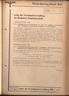 Verordnungsblatt des Reichsstudentenführers 19420901 Seite: 15