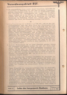 Verordnungsblatt des Reichsstudentenführers 19420901 Seite: 20