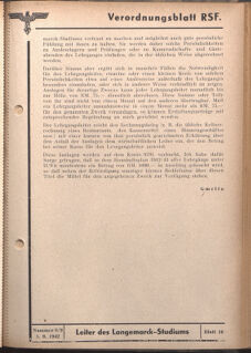 Verordnungsblatt des Reichsstudentenführers 19420901 Seite: 29