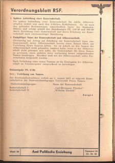 Verordnungsblatt des Reichsstudentenführers 19421015 Seite: 30