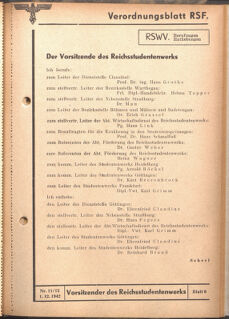 Verordnungsblatt des Reichsstudentenführers 19421201 Seite: 43