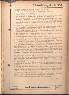 Verordnungsblatt des Reichsstudentenführers 19421201 Seite: 5