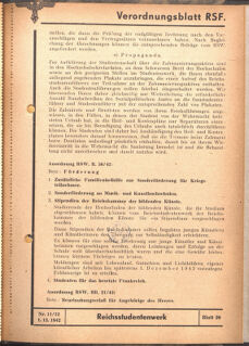 Verordnungsblatt des Reichsstudentenführers 19421201 Seite: 57