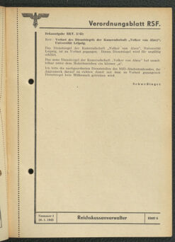 Verordnungsblatt des Reichsstudentenführers 19430130 Seite: 19