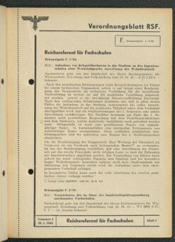 Verordnungsblatt des Reichsstudentenführers 19430130 Seite: 21