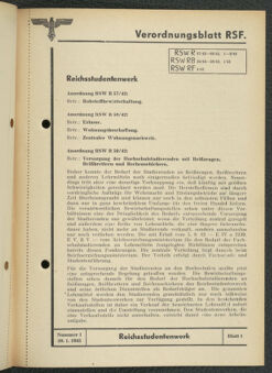 Verordnungsblatt des Reichsstudentenführers 19430130 Seite: 47