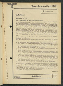 Verordnungsblatt des Reichsstudentenführers 19430310 Seite: 15