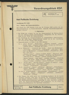 Verordnungsblatt des Reichsstudentenführers 19430310 Seite: 23