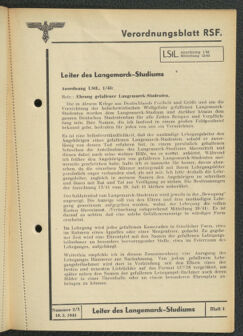 Verordnungsblatt des Reichsstudentenführers 19430310 Seite: 31