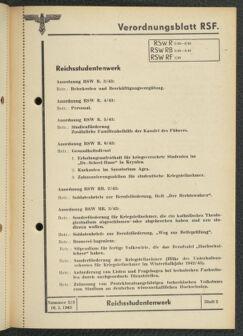 Verordnungsblatt des Reichsstudentenführers 19430310 Seite: 49