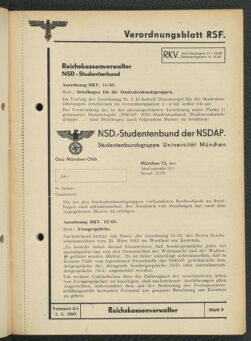 Verordnungsblatt des Reichsstudentenführers 19430501 Seite: 17