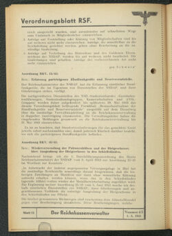 Verordnungsblatt des Reichsstudentenführers 19430501 Seite: 22