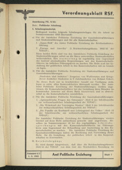 Verordnungsblatt des Reichsstudentenführers 19430501 Seite: 53