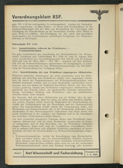 Verordnungsblatt des Reichsstudentenführers 19430501 Seite: 56