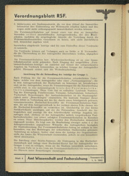 Verordnungsblatt des Reichsstudentenführers 19430501 Seite: 58