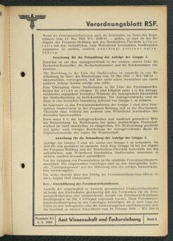 Verordnungsblatt des Reichsstudentenführers 19430501 Seite: 59