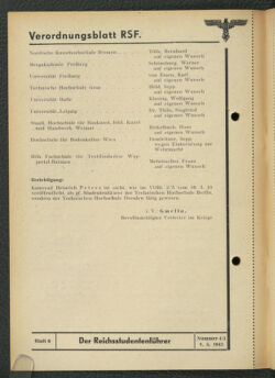 Verordnungsblatt des Reichsstudentenführers 19430501 Seite: 6