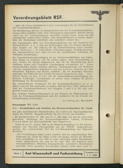 Verordnungsblatt des Reichsstudentenführers 19430501 Seite: 60