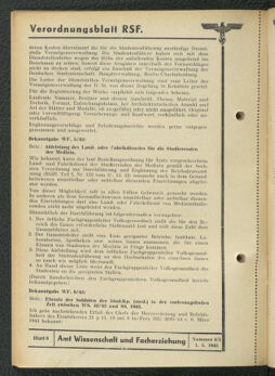 Verordnungsblatt des Reichsstudentenführers 19430501 Seite: 62