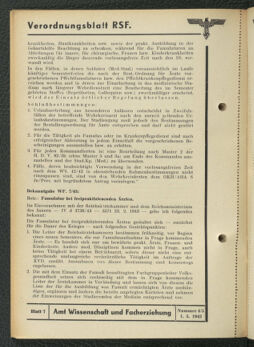 Verordnungsblatt des Reichsstudentenführers 19430501 Seite: 64