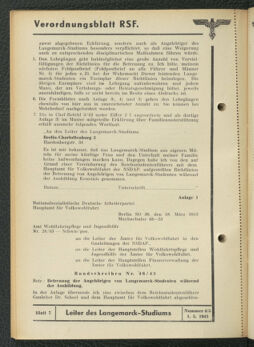 Verordnungsblatt des Reichsstudentenführers 19430501 Seite: 72