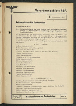 Verordnungsblatt des Reichsstudentenführers 19430501 Seite: 85