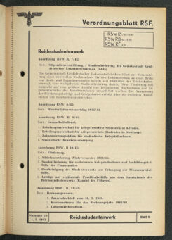 Verordnungsblatt des Reichsstudentenführers 19430501 Seite: 89