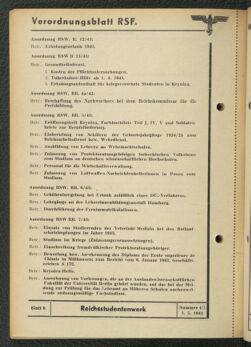 Verordnungsblatt des Reichsstudentenführers 19430501 Seite: 90