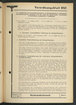 Verordnungsblatt des Reichsstudentenführers 19430501 Seite: 93