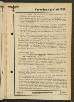 Verordnungsblatt des Reichsstudentenführers 19430615 Seite: 21