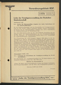 Verordnungsblatt des Reichsstudentenführers 19430615 Seite: 25