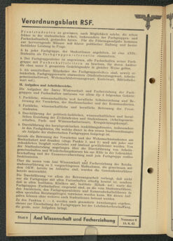 Verordnungsblatt des Reichsstudentenführers 19430615 Seite: 36