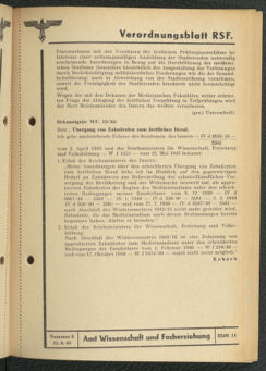 Verordnungsblatt des Reichsstudentenführers 19430615 Seite: 45