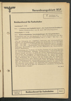 Verordnungsblatt des Reichsstudentenführers 19430615 Seite: 59