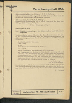 Verordnungsblatt des Reichsstudentenführers 19430615 Seite: 63