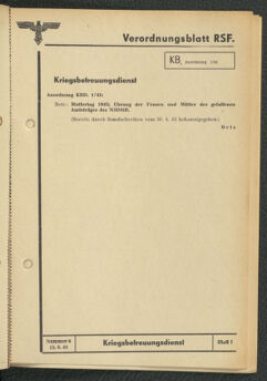 Verordnungsblatt des Reichsstudentenführers 19430615 Seite: 65