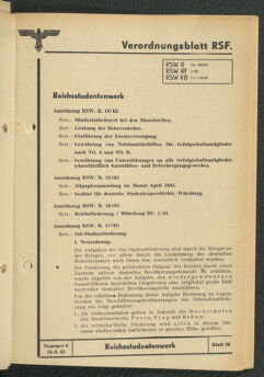 Verordnungsblatt des Reichsstudentenführers 19430615 Seite: 69