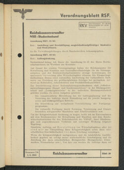 Verordnungsblatt des Reichsstudentenführers 19430801 Seite: 11