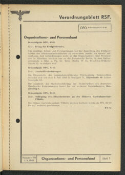 Verordnungsblatt des Reichsstudentenführers 19430801 Seite: 21