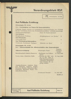 Verordnungsblatt des Reichsstudentenführers 19430801 Seite: 23