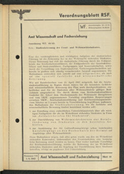 Verordnungsblatt des Reichsstudentenführers 19430801 Seite: 25