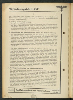 Verordnungsblatt des Reichsstudentenführers 19430801 Seite: 26