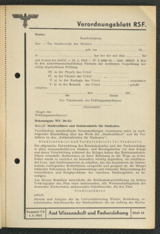 Verordnungsblatt des Reichsstudentenführers 19430801 Seite: 39