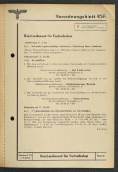 Verordnungsblatt des Reichsstudentenführers 19430801 Seite: 45