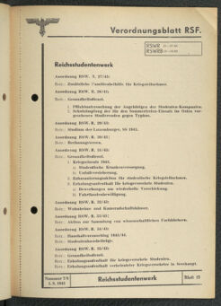 Verordnungsblatt des Reichsstudentenführers 19430801 Seite: 51