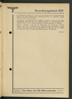 Verordnungsblatt des Reichsstudentenführers 19430920 Seite: 11