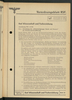 Verordnungsblatt des Reichsstudentenführers 19430920 Seite: 19