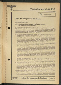 Verordnungsblatt des Reichsstudentenführers 19430920 Seite: 29