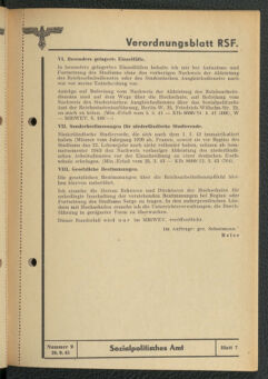 Verordnungsblatt des Reichsstudentenführers 19430920 Seite: 41