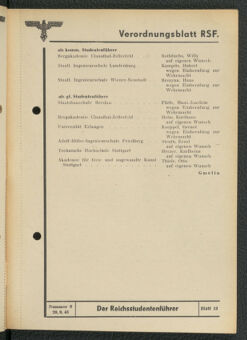 Verordnungsblatt des Reichsstudentenführers 19430920 Seite: 5